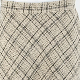 Womens A-Line Skirt Beige Short Check M