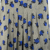 Womens Straight Skirt Grey Midi Floral M