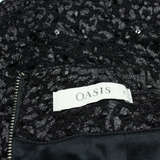 OASIS Lined Womens Mini Skirt Black Short S