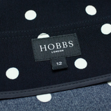 HOBBS Pockets Womens Straight Skirt Blue Short Spotted UK 12