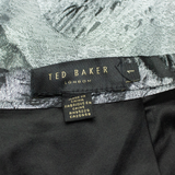 TED BAKER Womens Skater Skirt Grey Short Floral S