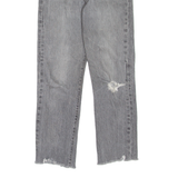 LEVI'S Wedgie BIG E Distressed Womens Jeans Grey Straight Stone Wash W24 L26