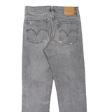 LEVI'S Wedgie BIG E Distressed Womens Jeans Grey Straight Stone Wash W24 L26