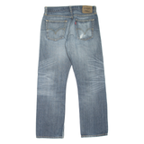 LEVI'S 514 Jeans Mens Blue Slim Straight Stone Wash W32 L30