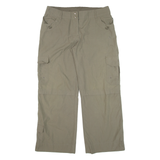 ADIDAS Cargo Womens Trousers Green Loose Straight W34 L28