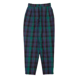 Check Womens Trousers Green Regular Tapered W26 L29