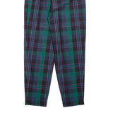 Check Womens Trousers Green Regular Tapered W26 L29