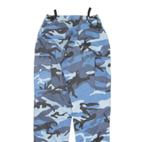 Camo Mens Trousers Blue Regular Tapered W27 L31