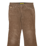LOIS JEANS Womens Corduroy Trousers Brown Regular Flared W32 L28