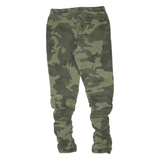 JOHN Ruched Mens Trousers Green Regular Skinny W28 L32