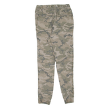 H&M Camo Mens Trousers Green Regular Tapered W25 L28