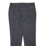 PUMA Check Mens Trousers Black Regular Tapered W38 L32