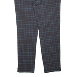 PUMA Check Mens Trousers Black Regular Tapered W38 L32