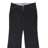 Womens Trousers Black Regular Flared W33 L33