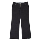 Womens Trousers Black Regular Flared W33 L33