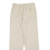 LUIGI MORINI Striped Womens Trousers Beige Regular Straight W31 L31