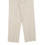 LUIGI MORINI Striped Womens Trousers Beige Regular Straight W31 L31