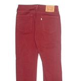 LEVI'S 514 Mens Trousers Red Regular Straight W30 L29