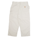 CARHARTT Cargo Mens Trousers Beige Regular Straight W35 L24