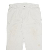 CARHARTT Cargo Mens Trousers Beige Regular Straight W40 L30