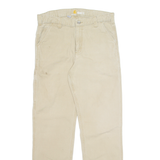 CARHARTT Cargo Mens Trousers Beige Relaxed Straight W34 L34
