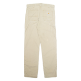 CARHARTT Cargo Mens Trousers Beige Relaxed Straight W34 L34