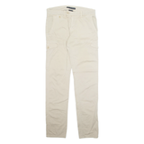 CALVIN KLEIN JEANS Chino Cargo Mens Trousers Beige Regular Skinny W30 L33
