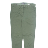 TOMMY HILFIGER Chino Womens Trousers Green Regular Tapered W32 L32