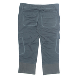 TOMMY HILFIGER Workwear 3/4 Womens Trousers Blue Regular Straight W34 L22