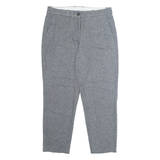 TOMMY HILFIGER Chino Mens Trousers Grey Regular Straight Wool W30 L25
