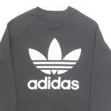 ADIDAS ORIGINALS Womens Sweatshirt Black Crew Neck UK 6