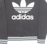 ADIDAS ORIGINALS Womens Sweatshirt Black Crew Neck UK 6