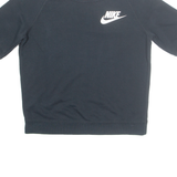 NIKE Short Sleeve Mens Sweatshirt Black Crew Neck M