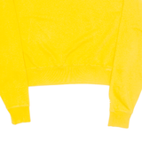 CHAMPION Cropped Womens Sweatshirt Yellow Crew Neck M