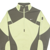 NIKE Womens Sweatshirt Green 1/4 Zip S