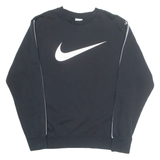 NIKE Mens Sweatshirt Black Crew Neck S