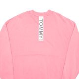 TOMMY HILFIGER Oversized Womens Sweatshirt Pink Crew Neck M