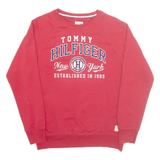 TOMMY HILFIGER Mens Sweatshirt Red Crew Neck M
