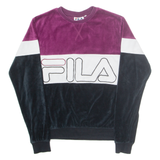 FILA Womens Sweatshirt Black Crew Neck XS