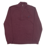 NAUTICA Mens Sweatshirt Maroon 1/4 Zip L