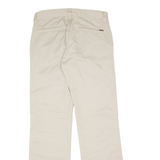DUNDERDON Chino Mens Twill Trousers Beige Regular Straight W29 L32