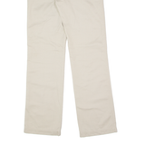 DUNDERDON Chino Mens Twill Trousers Beige Regular Straight W29 L32