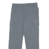 LB LEBLON Outdoor Cuffed Cargo Mens Trousers Grey Regular Tapered W31 L27