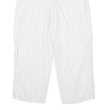 ZONE ZONE Striped Womens Trousers White Regular Straight 90s W26 L21