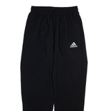 ADIDAS Prime Green Mesh Lined Mens Track Pants Black Tapered S W26 L30