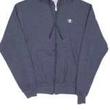 CHAMPION Mens Blue Hoodie Full Zip S