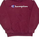 CHAMPION Mens Maroon Hoodie S