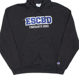 CHAMPION Mens Black Hoodie USA M