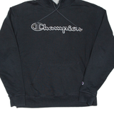 CHAMPION Mens Black Hoodie L