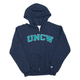 CHAMPION Mens Blue Hoodie Full Zip USA S